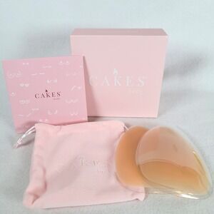 CAKES body Womens Nipple Covers Triangles Silicone Grippy Size OSA Honey